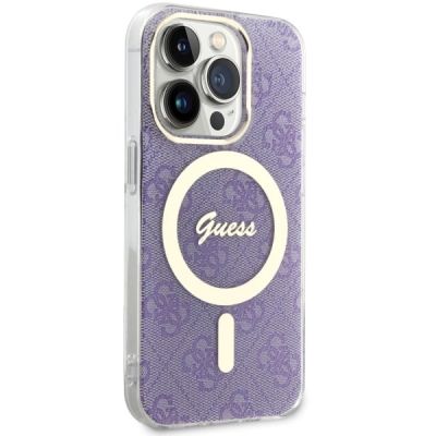 4. Etui Guess 4G MagSafe na iPhone 14 Pro - purpurowe