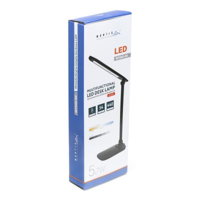 3. MONTIS MT042-BK LAMPKA BIURKOWA LED CZARNA 230V + USB