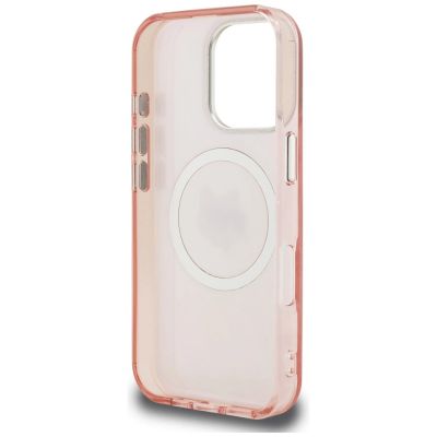 7. Etui Karl Lagerfeld IML Choupette Head Logo MagSafe na iPhone 16 Pro - różowe