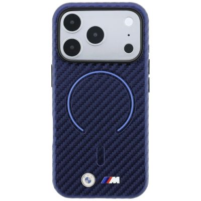 3. Etui BMW M Carbon Printed Ring MagSafe na iPhone 18 Pro Max / 17 Pro Max - granatowe