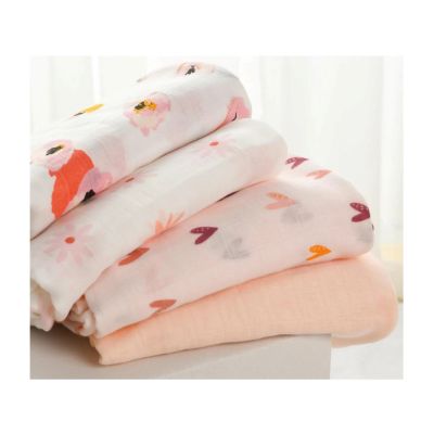2. MOMCOZY SJ003 pieluszki muślinowe do otulania, 4 szt., 47 x 47 cali