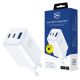 9. Ładowarka sieciowa USB-C USB-A 3mk Hyper GaN PD Charger 65W™ - biała