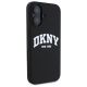 4. Etui DKNY Silicone White Printed Logo MagSafe na iPhone 16 - czarne