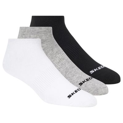 Skechers 3pk Unisex Non Terry No Show S114041-107 Białe 39-42
