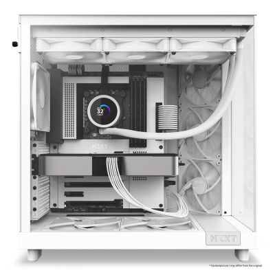 10. NZXT OBUDOWA KOMPUTEROWA NZXT OBUDOWA H6 FLOW MIDI TOWER Z OKNEM BIAŁA