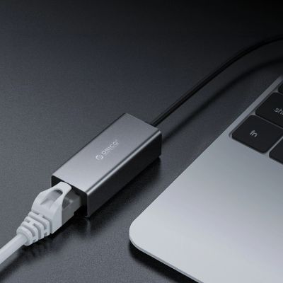 9. Adapter sieciowy Orico XC-R45-V1 USB-C do RJ45 Gigabit Ethernet 1 Gbps - czarny
