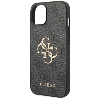 6. Etui Guess 4G Big Metal Logo na iPhone 15 - szare
