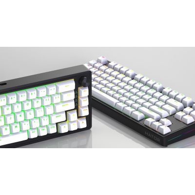 9. HATOR Skyfall 80 MAG ULTRA 8K klawiatura Gaming USB QWERTY US English Czarny, Biały
