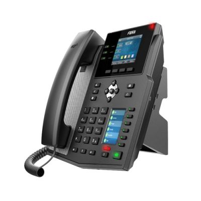 3. Telefon VoIP Fanvil X4U Czarny z 12 liniami LCD i Wi-Fi