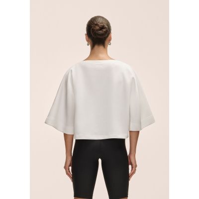 3. Koszulka damska Casall Aria Cropped Boatneck biały