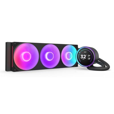 NZXT Kraken Elite 420 RGB Procesor Chłodnica cieczy all-in-one 14 cm Czarny 1 szt.