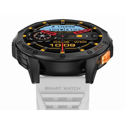 7. Smartwatch Męski GRAVITY GPS GT24-2 Czarny Pasek Silikonowy + Biały Pasek Silikonowy