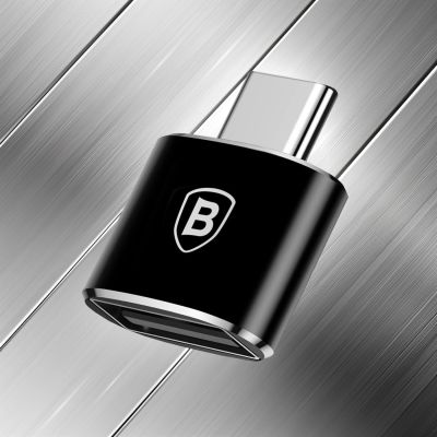 14. Adapter Baseus Mini przejściówka z USB-A na USB-C OTG - czarny
