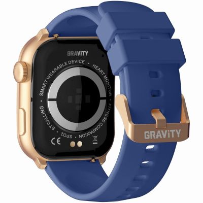 9. Smartwatch Damski GRAVITY GT28-8 Pasek + Bransoleta Różowe złoto Granatowy