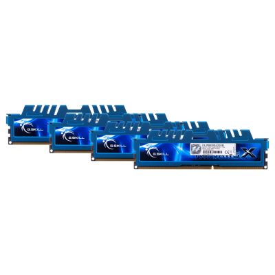 Zestaw pamięci G.SKILL RipjawsX F3-1600C9Q-32GXM (DDR3 DIMM; 4 x 8 GB; 1333 MHz; CL9)