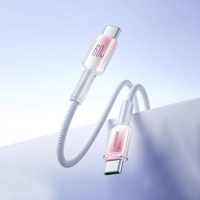 10. Kabel Joyroom S-A42 Crystal-Clear Series 60W USB-C - USB-C 1,2m - biały