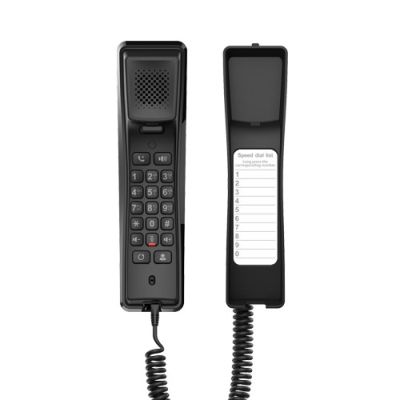 2. Telefon VoIP Fanvil H2U czarny | HD Audio, RJ45 100Mb/s PoE, montaż na ścianie