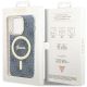 8. Etui Guess IML 4G MagSafe na iPhone 15 Pro - niebieskie