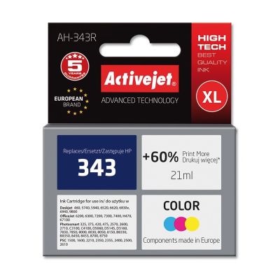 Activejet AH-343R Tusz (zamiennik HP 343 C8766EE; Premium; 21 ml; kolor)
