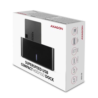 7. Axagon ADSA-SN stacja dokująca do dysków twardych USB 3.2 Gen 1 (3.1 Gen 1) Type-A Czarny