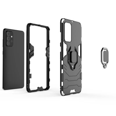 5. Ring Armor pancerne hybrydowe etui pokrowiec + magnetyczny uchwyt Samsung Galaxy A72 4G niebieski