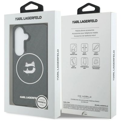 8. Etui Karl Lagerfeld IML Repeated Choupette MagSafe na Samsung Galaxy S26 - czarne