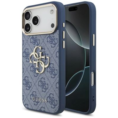 Etui Guess 4G Big 4G Classic Logo na iPhone 18 Pro Max / 17 Pro Max - niebiesko-złote