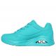 5. Buty sportowe damskie Skechers Uno Stand On Air sneakersy zielone (73690-TURQ)