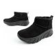 8. Skechers buty zimowe damskie botki za kostkę ocieplane skórzane