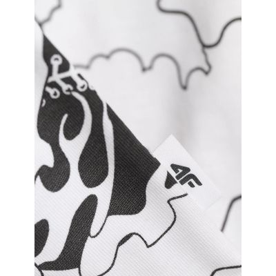 13. T-shirt oversize z nadrukiem dziewczęcy 4F 4FJRAW25TTSHF3069-90A