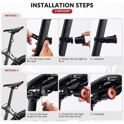 2. Rockbros lampka rowerowa tylna