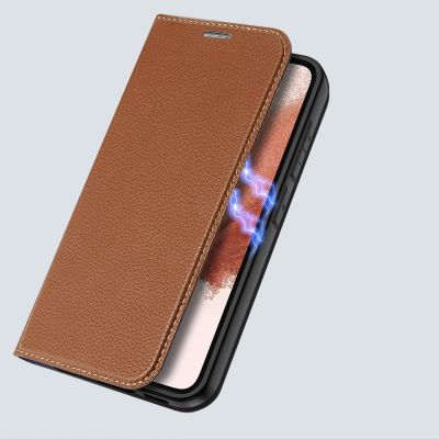 7. Dux Ducis Skin X2 etui Samsung Galaxy S23+ pokrowiec z klapką portfel podstawka brązowe