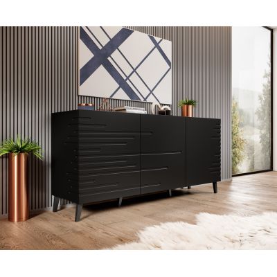3. Komoda NOVA 155x40x72 czarny mat
