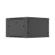 3. Szafa instalacyjna rack wisząca 19" 6U 600x600 czarna drzwi perforowane Lanberg (flat pack)