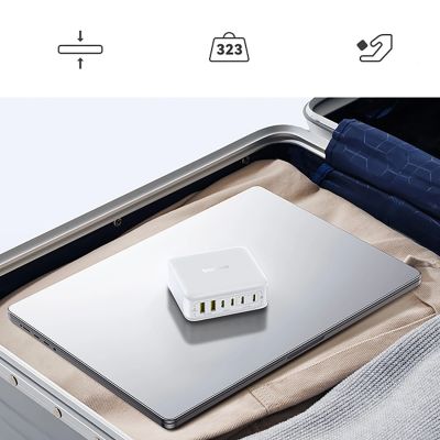 7. Stacja ładująca Baseus EnerFill FH21 120W 4xUSB-C + 2xUSB-A - biała