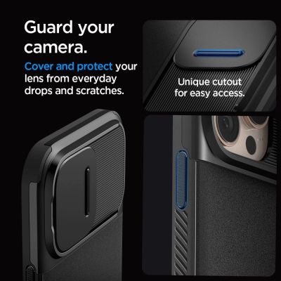 10. Etui Spigen Optik Armor Mag z MagSafe na iPhone 16 Pro Max - czarne