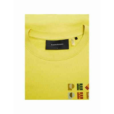 4. Bluza damska PEAK PERFORMANCE W Terry Graphic Crew kolor żółty