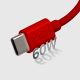7. Kabel SBS TECABLETISSUETCCR USB-C - USB-C 1,5m 60 W w oplocie - czerwony