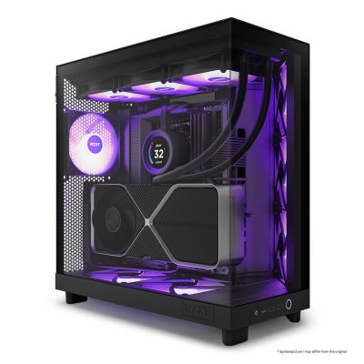 16. NZXT OBUDOWA KOMPUTEROWA NZXT H6 FLOW RGB MIDI TOWER Z OKNEM CZARNA