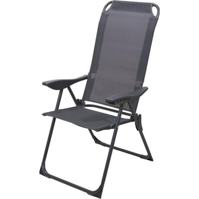 7. KRZESŁO FOTEL TURYSTYCZNE Z PODŁOKIETNIKAMI SKŁADANE GRAFIT REDCLIFFS