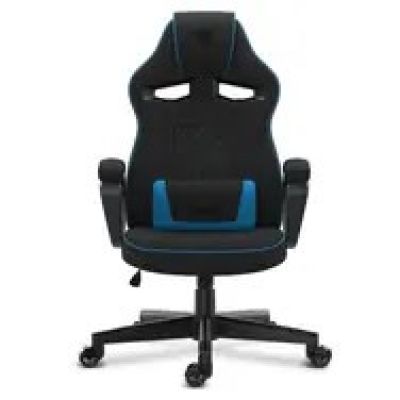 Fotel SENSE7 Knight materiałowy czarno-niebieski