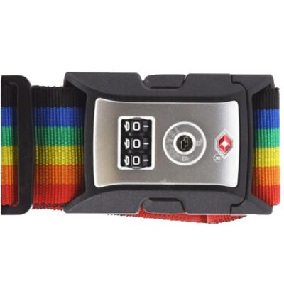 2. UNIWERSALNY PAS ZABEZPIECZAJĄCY DO WALIZKI SPINAJĄCY 180x5CM NA SZYFR PROWORLD MULTIKOLOR