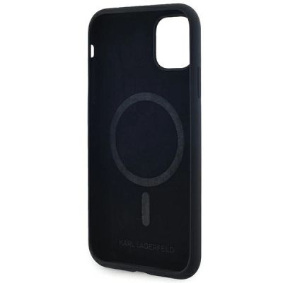 7. Etui Karl Lagerfeld Silicone Karl&Choupette MagSafe na iPhone 11 / Xr - czarne