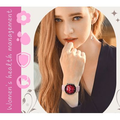 12. Smartwatch Damski RUBICON RNCF09 Rose Gold/Pink SMARUB234