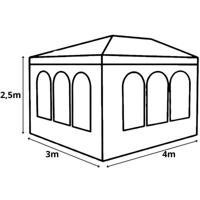 5. PAWILON NAMIOT OGRODOWY 3X4X2.5M GRANATOWY SASKA GARDEN