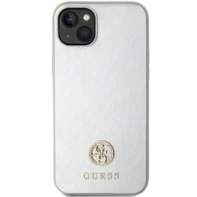 3. Etui Guess Strass Metal Logo do iPhone 15 Plus - srebrne