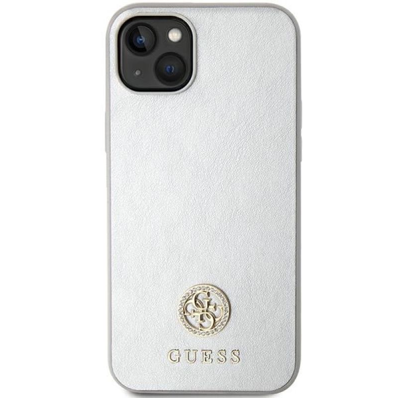 3. Etui Guess Strass Metal Logo do iPhone 15 Plus - srebrne