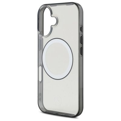 6. Etui Mercedes Printed logo MagSafe na iPhone 16 - przezroczysty
