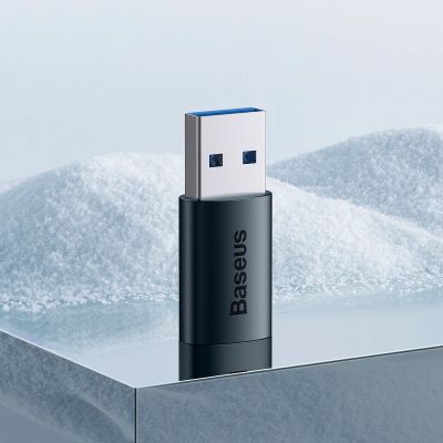 8. Baseus Ingenuity Series Mini przejściówka adapter USB 3.1 OTG do USB Typ C niebieski (ZJJQ000103)