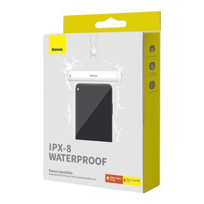 6. Etui Baseus AquaGlide BS-PC030 wodoodporne IPX8 z cylindrycznym zapięciem - białe